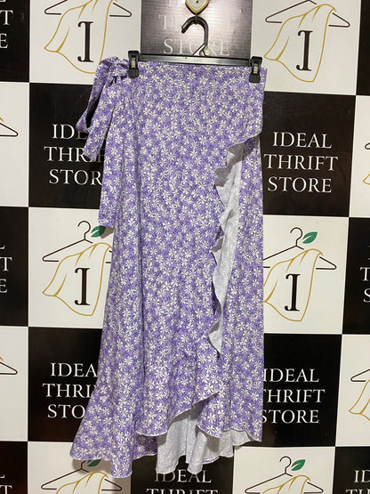 SHEIN |XS| WAIST 26| B38| BOHEMIAN LILAC PURPLE FLORAL WRAP SKIRT
