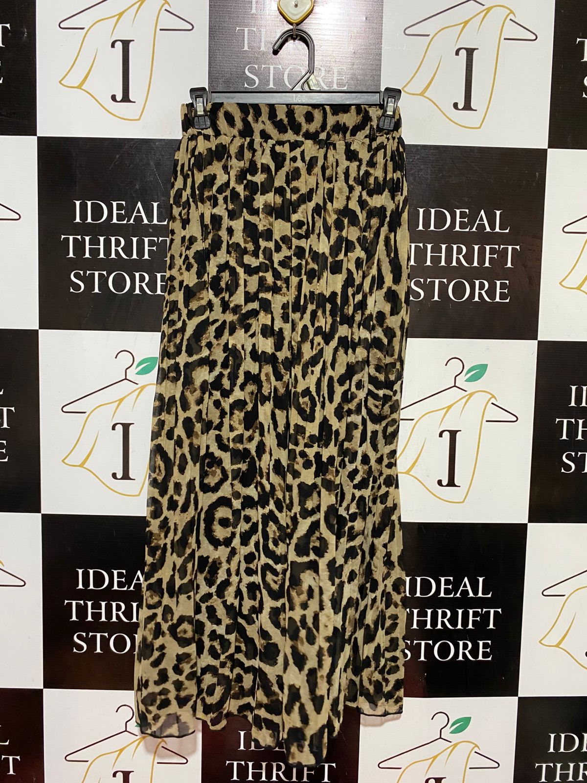 JOLIE MOI |S/M| WAIST 24| B38| LUXE LEOPARD ANIMAL PRINT MAXI SKIRT