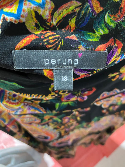 PERUNO |XXL| WAIST 38| B38| VIBRANT MULTI-COLOR PAISLEY MAXI SKIRT