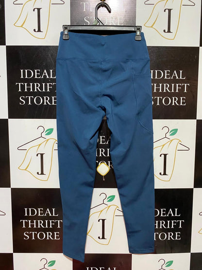 CRANE |M| WAIST 26| B38| HIGH-WAISTED ATHETIC LEGGINGS WITH POCKETS - DEEP TEAL