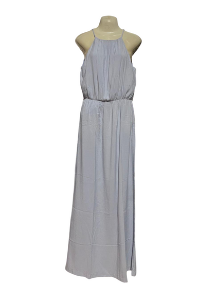 H&M |M| BUST 18| B39| ELEGANT HIGH-NECK HALTER MAXI DRESS – LIGHT LILAC GREY