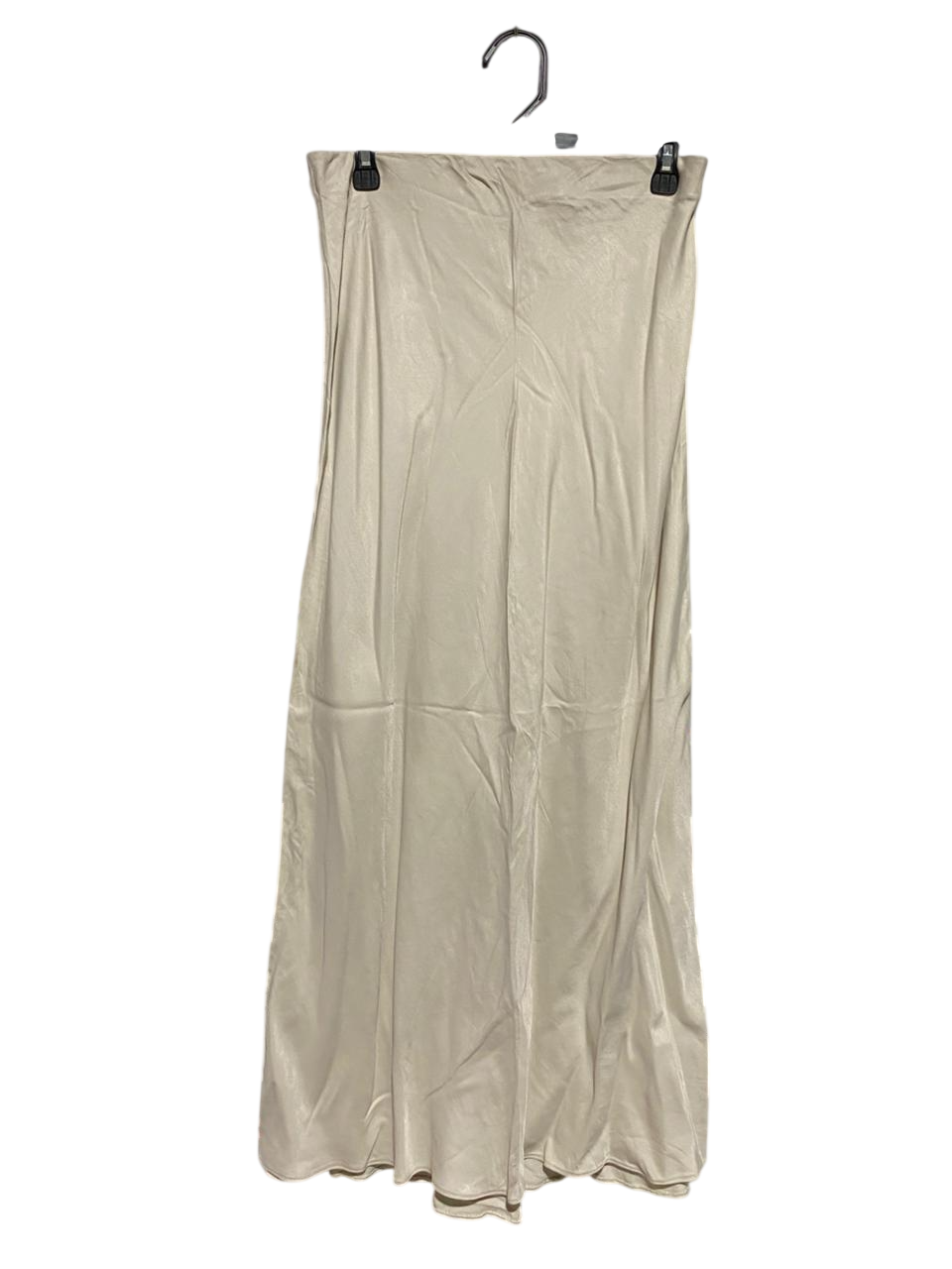 GEORGE |L| WAIST 29| B39| LUXURIOUS CREAM CHAMPAGNE SATIN MIDI SKIRT