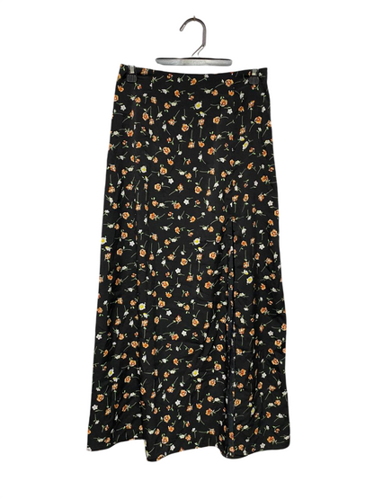 SHEIN |S| WAIST 26| B39| BLACK DITSY FLORAL PRINT MAXI SKIRT