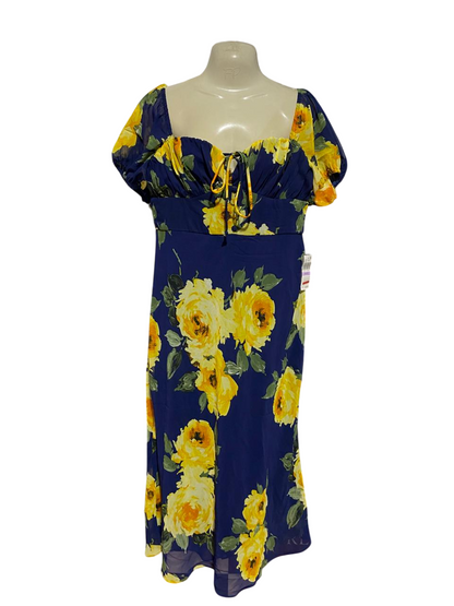 B DARLIN |L| BUST 19| B39| DEEP NAVY BLUE HIGH-RISE STRAIGHT-LEG TROUSERS WITH PRESSED CREASES