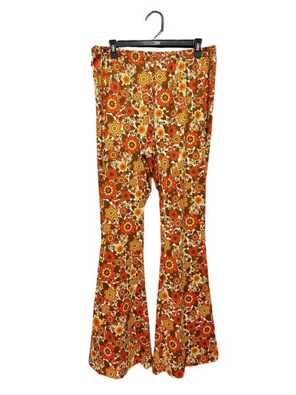 SHEIN |XL| WAIST 34| B39| VIBE FLORAL FLARED PANTS WITH COMFORT ELASTIC WAISTBAND