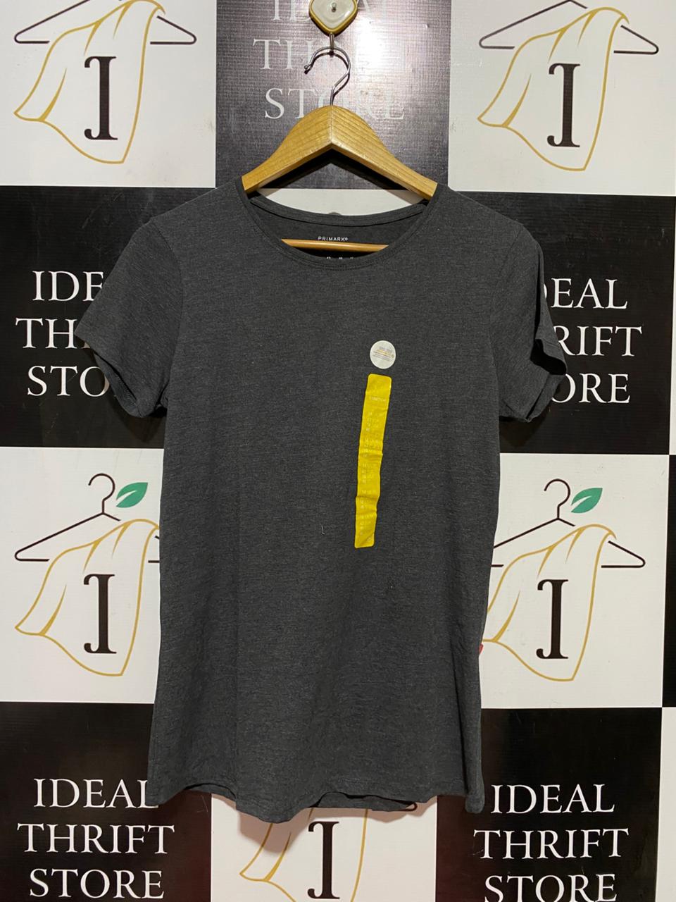 PRIMARK |M| BUST 17| B39| ESSENTIAL CHARCOAL GREY CREW NECK SHORT SLEEVE T-SHIRT