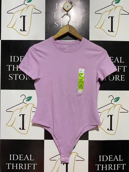 PRIMARK |M| BUST 16| B39| PINK CHIC LILAC SHORT SLEEVE CREW NECK BODYSUIT