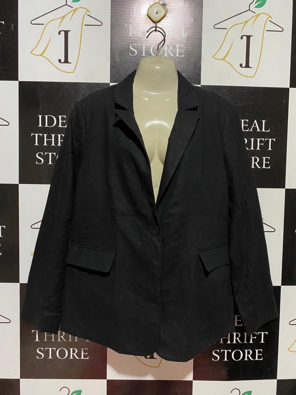NEW LOOK |M| BUST 20| B39| CLASSIC BLACK SINGLE-BUTTON BLAZER