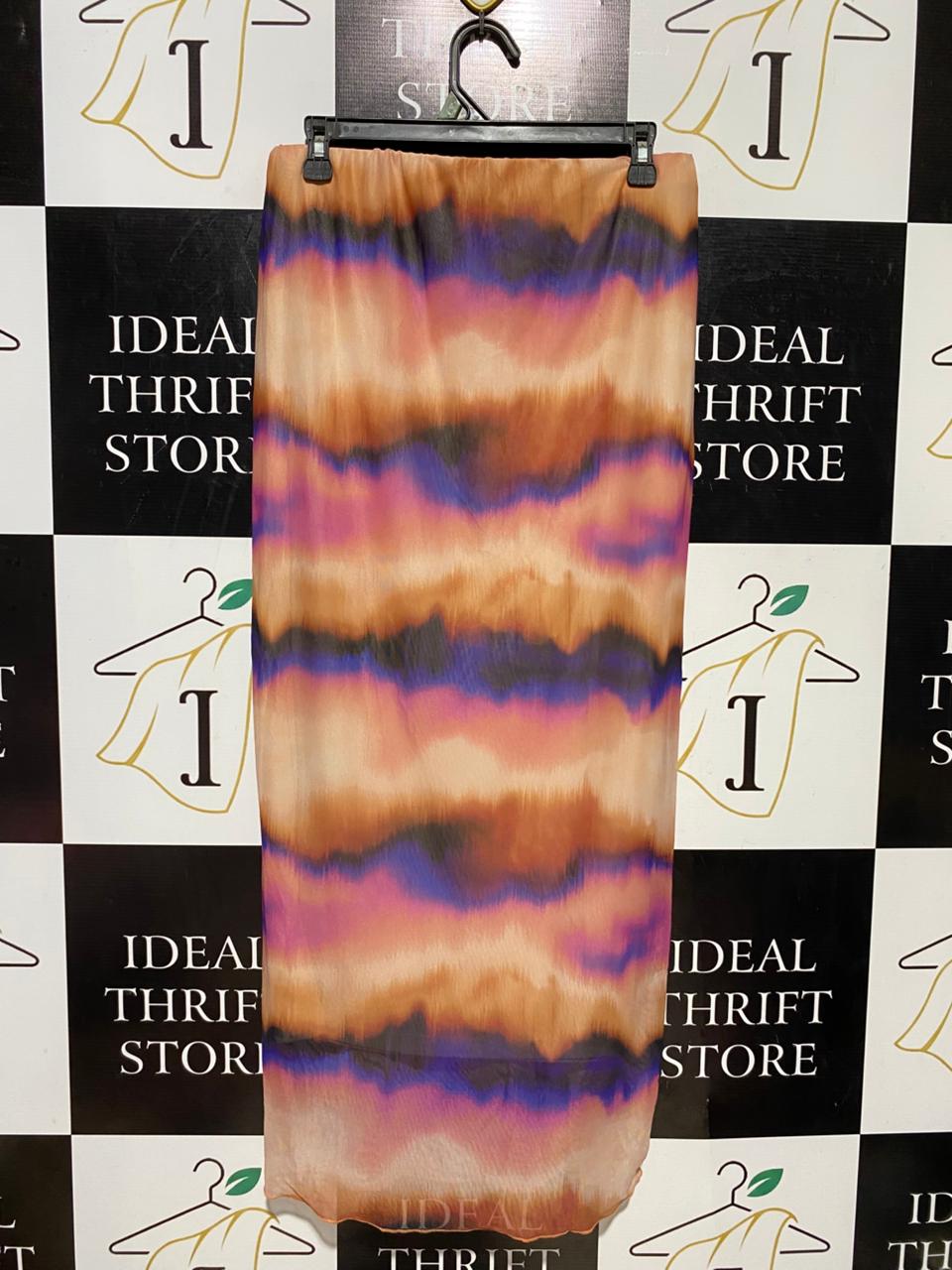 PRIMARK |M| WAIST 29| B39| VIBRANT TIE-DYE EFFECT MAXI SKIRT