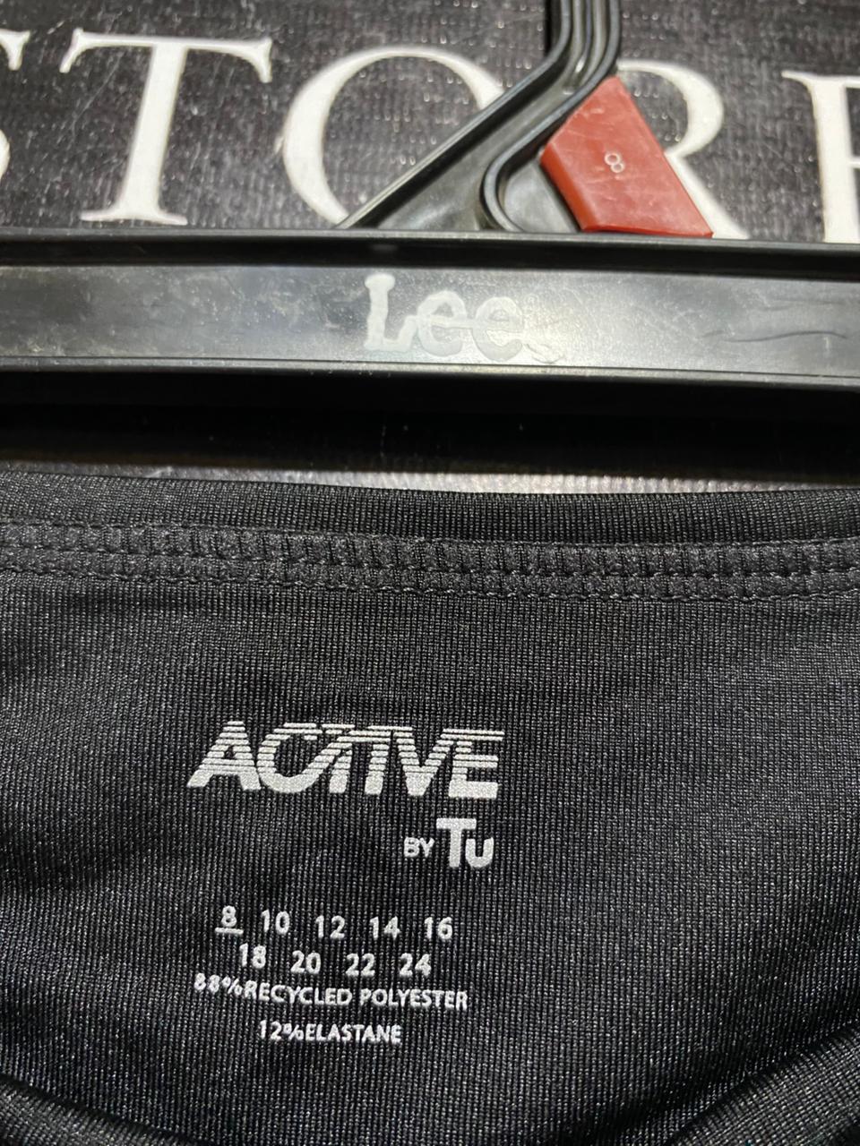 TU ACTIVE |S| WAIST 26| B39| HIGH-WAISTED BLACK ACTIVE LEGGINGS