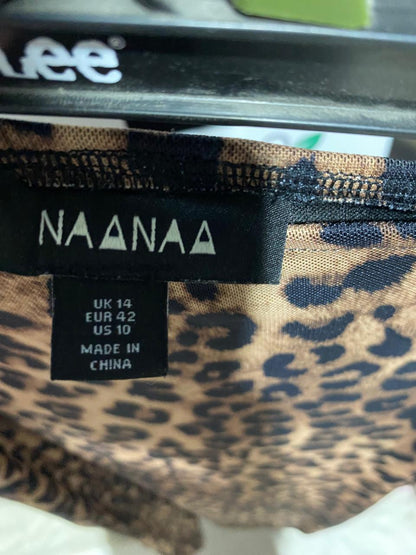 NAA NAA |M| WAIST 28| B39| HIGH-WAISTED SIDE SLIT LONG PROFILE SKIRT