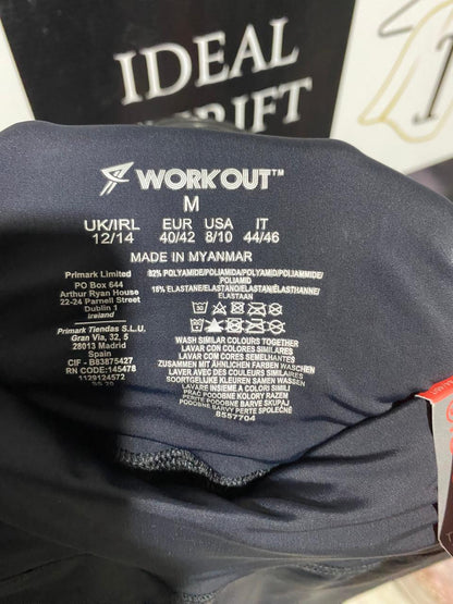 WORK OUT |M| WAIST 28| B39| CORE BLACK HIGH-WAISTED PERFORMANCE LEGGINGS