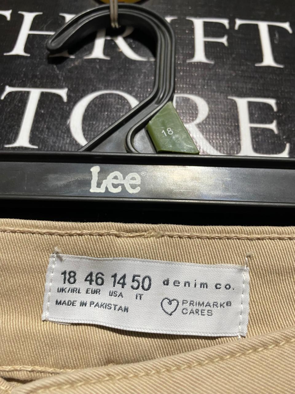 PRIMARK CARES |XL| WAIST 34| B39| CLASSIC KHAKI BEIGE TAPERED CHINO PANTS