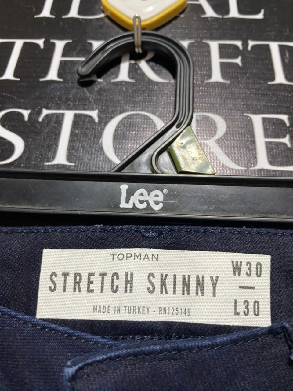 STRETCH SKINNY |M| WAIST 28| B39| DARK INDIGO BLUE SKINNY FIT DENIM JEANS