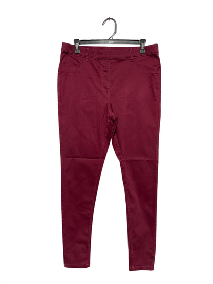 THE COLLECTION |L| WAIST 32| B40| CHIC MAROON COMFORT STRETCH SKINNY JEGGINGS