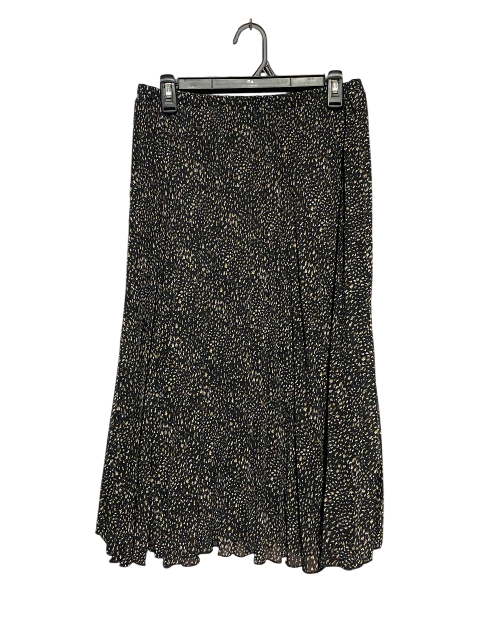 PRIMARK |M| WAIST 28| B40| CHIC BLACK AND BEIGE MICRO-SPECKLED MIDI SKIRT