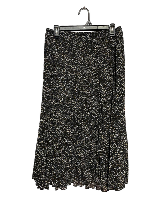 PRIMARK |M| WAIST 28| B40| CHIC BLACK AND BEIGE MICRO-SPECKLED MIDI SKIRT