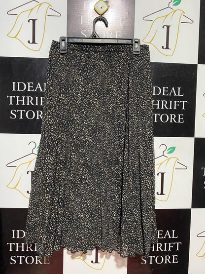 PRIMARK |M| WAIST 28| B40| CHIC BLACK AND BEIGE MICRO-SPECKLED MIDI SKIRT