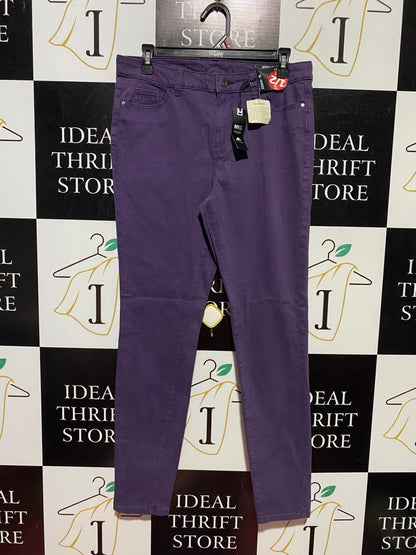 TU |L| WAIST 30| B40| STYLISH VIBRANT PURPLE SLIM-FIT DENIM JEANS