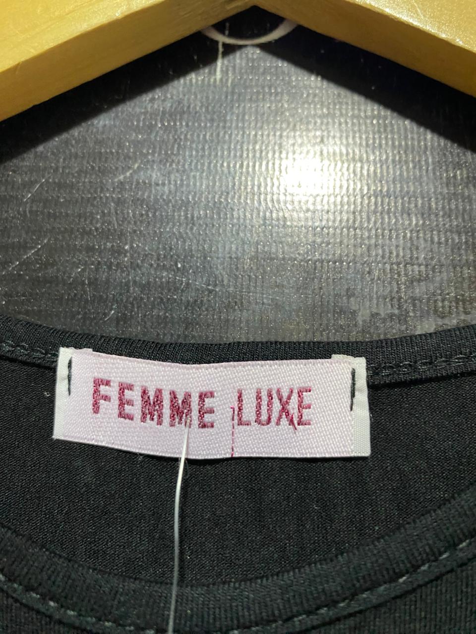 FEMME LUXE |M| BUST 16| B40| CHIC BLACK SLEEVELESS FRONT CUT-OUT MINI DRESS BODYCON PARTY WEAR