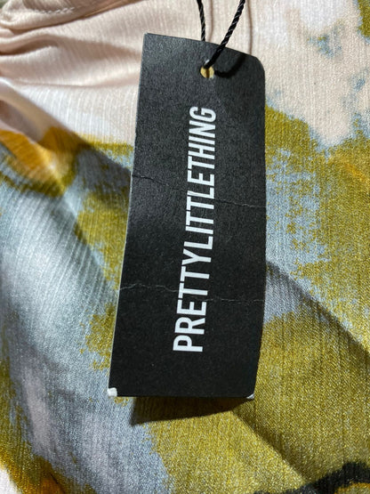 PRETTYLITTLE THING |L| WAIST 32| B39| ABSTRACT MARBLE PRINT SATIN MAXI SKIRT WITH DRAPE