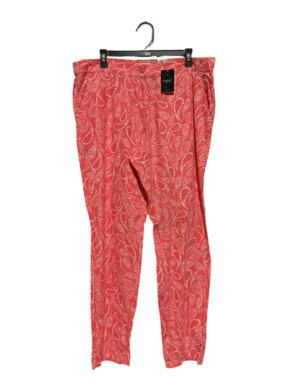 NEXT |XXL| WAIST 38| B40| WOMEN'S PAISLEY PRINT COTTON LINEN TROUSERS