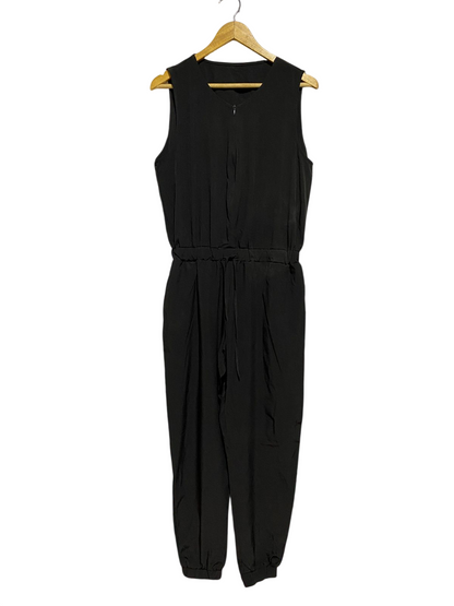 |M| BUST 18| B40| SLEEVELESS DRAWSTRING WAIST JUMPSUIT WITH ELASTIC CUFFS
