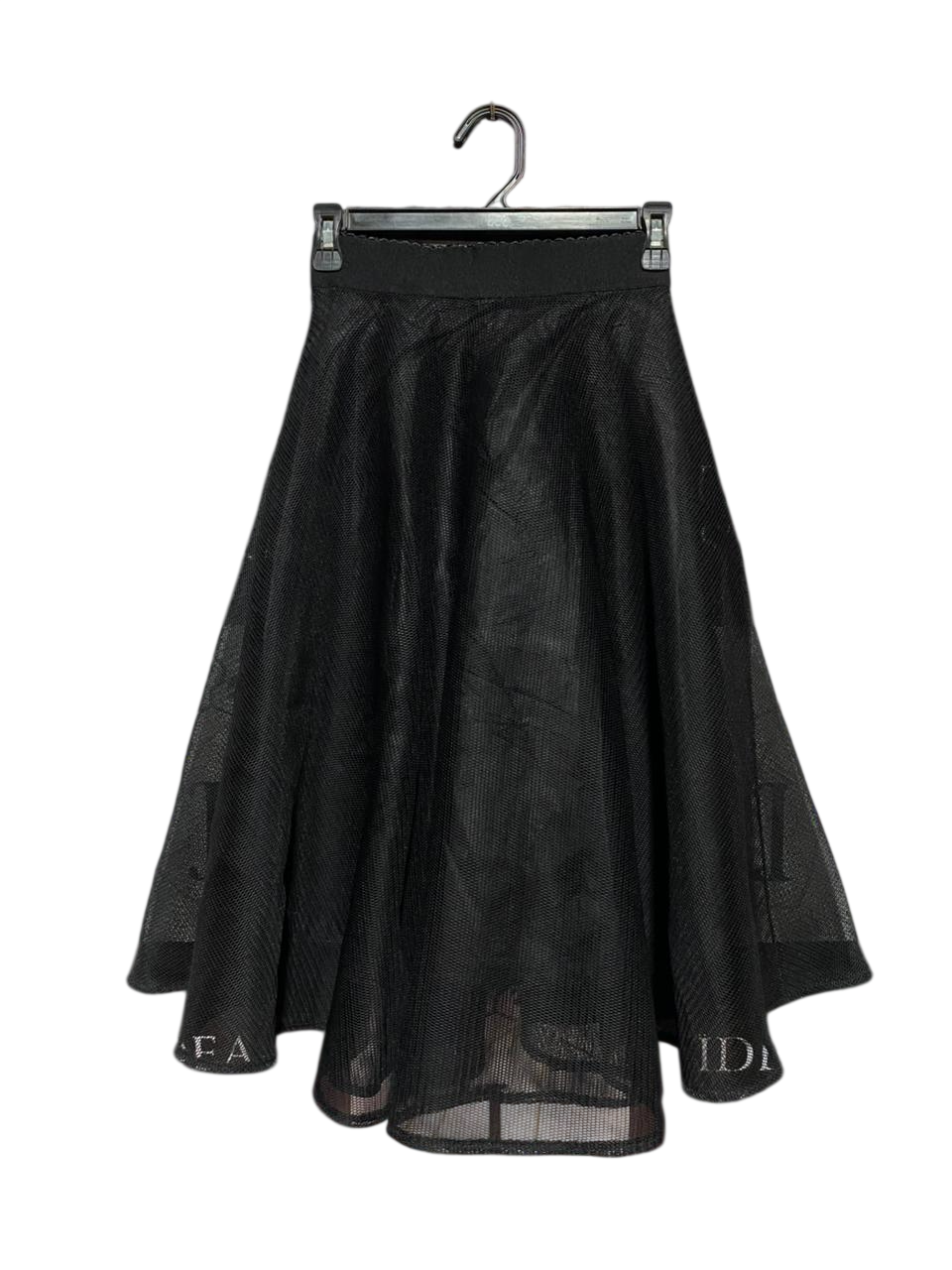 NEW LOOK |XS| WAIST 24| B41| BLACK MESH TULLE MIDI SKIRT
