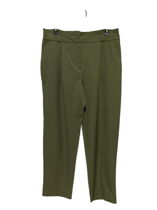 NEW LOOK |XL| WAIST 33| B41| OLIVE GREEN HIGH-WAISTED PLEATED TROUSERS