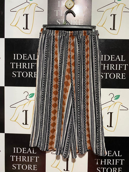 ATMOSPHERE |S| WAIST 26| B41| GEOMETRIC TRIBAL PRINT WIDE-LEG PANTS