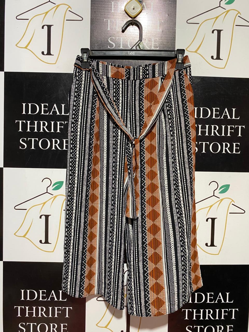 ATMOSPHERE |S| WAIST 26| B41| GEOMETRIC TRIBAL PRINT WIDE-LEG PANTS