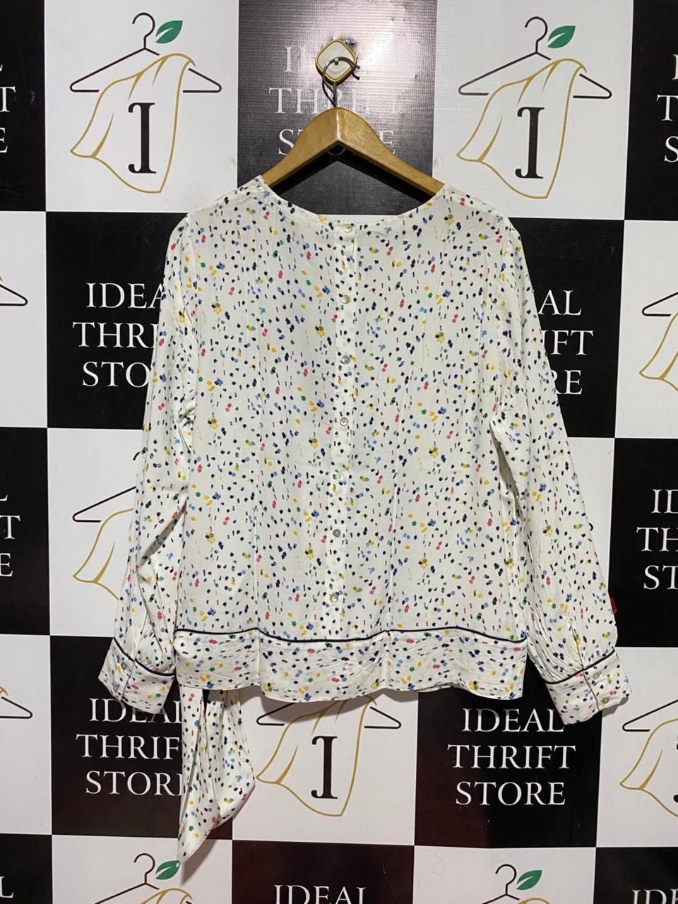 PHASE EIGHT |L| BUST 21| B41| MULTICOLOR CONFETTI SPECKLED PRINT BLOUSE