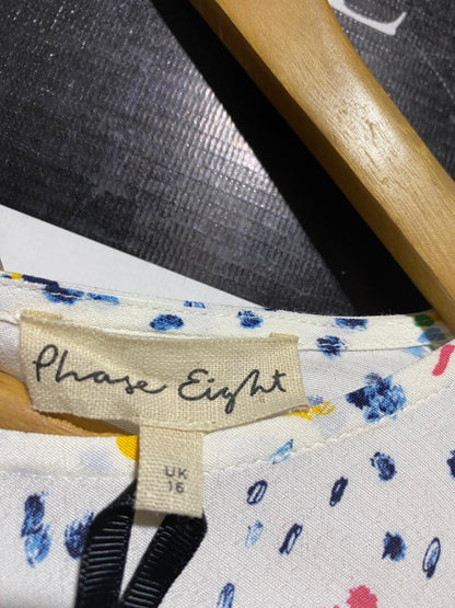 PHASE EIGHT |L| BUST 21| B41| MULTICOLOR CONFETTI SPECKLED PRINT BLOUSE