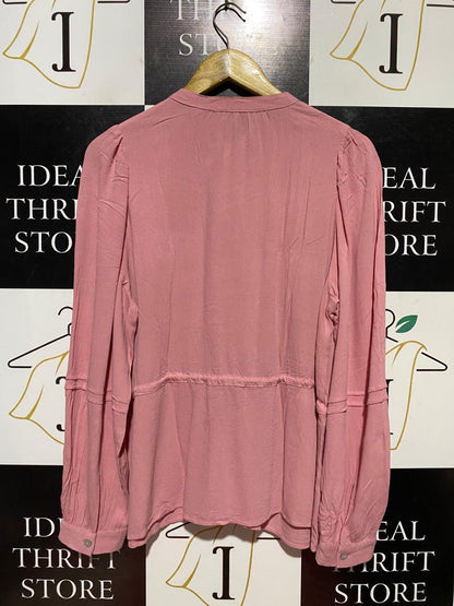 M&S | L| BUST 21| B41| DUSTY PINK PEPLUM BLOUSE