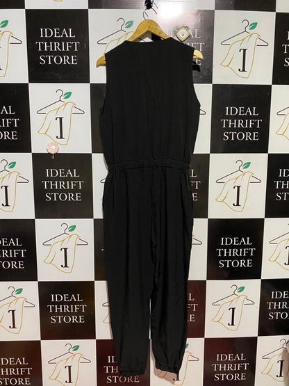 |M| BUST 18| B40| SLEEVELESS DRAWSTRING WAIST JUMPSUIT WITH ELASTIC CUFFS