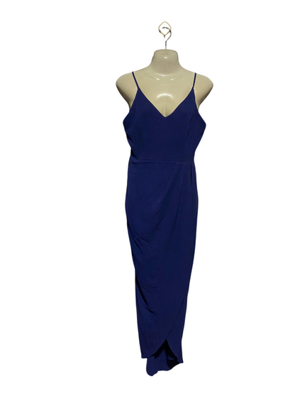 SHOWPO |M| BUST 18| B41| ROYAL BLUE V-NECK STRAPPY WRAP MIDI DRESS