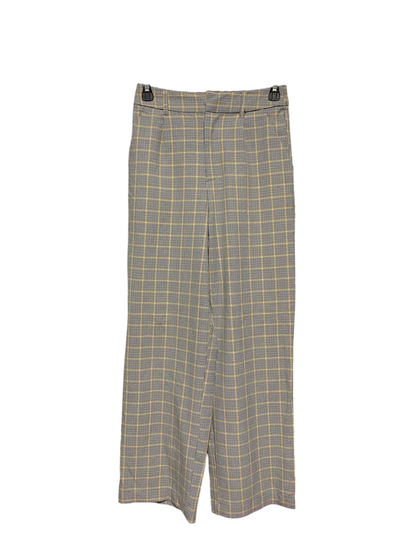 ANKO |S| WAIST 26| B41| VINTAGE PLAID WIDE-LEG TAILORED TROUSERS