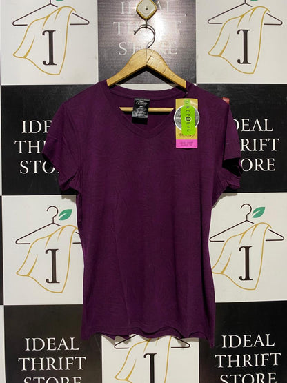 CRANE |L|BUST 19| B41| MERINO BLEND SHORT SLEEVE V-NECK TEE