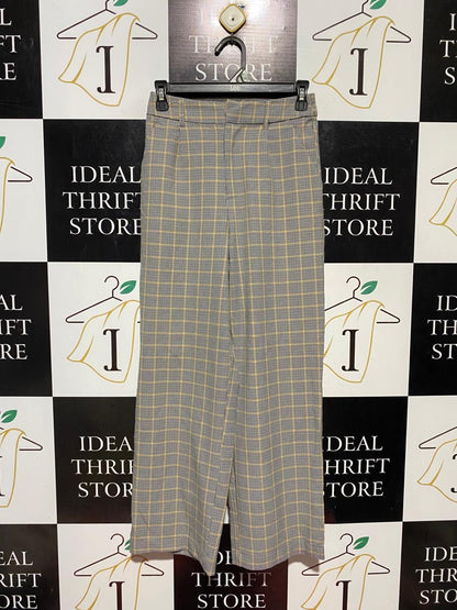 ANKO |S| WAIST 26| B41| VINTAGE PLAID WIDE-LEG TAILORED TROUSERS