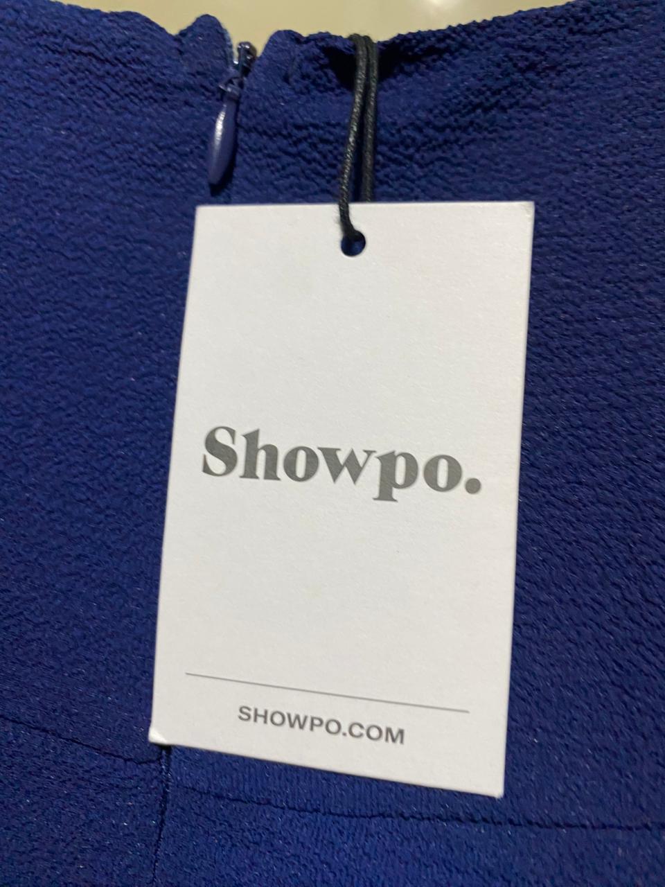 SHOWPO |M| BUST 18| B41| ROYAL BLUE V-NECK STRAPPY WRAP MIDI DRESS