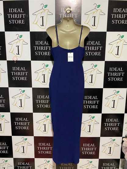 SHOWPO |M| BUST 18| B41| ROYAL BLUE V-NECK STRAPPY WRAP MIDI DRESS