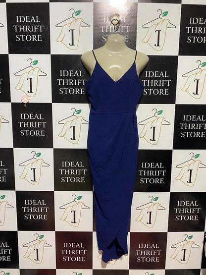 SHOWPO |M| BUST 18| B41| ROYAL BLUE V-NECK STRAPPY WRAP MIDI DRESS