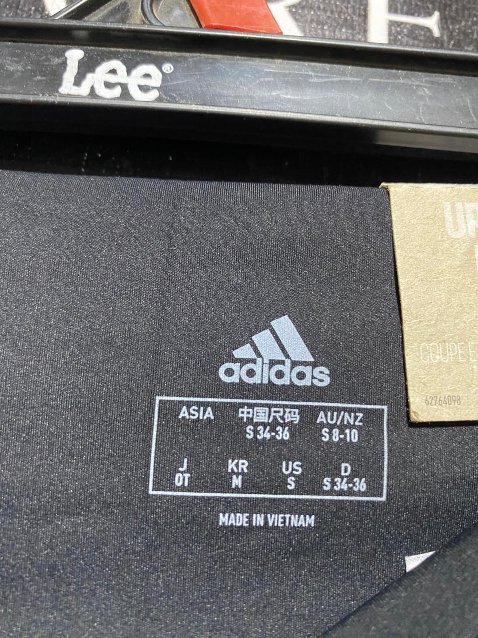 ADIDAS |S| WAIST 23| B41| BLACK HIGH-WAISTED THREE-STRIPE CROPPED LEGGINGS