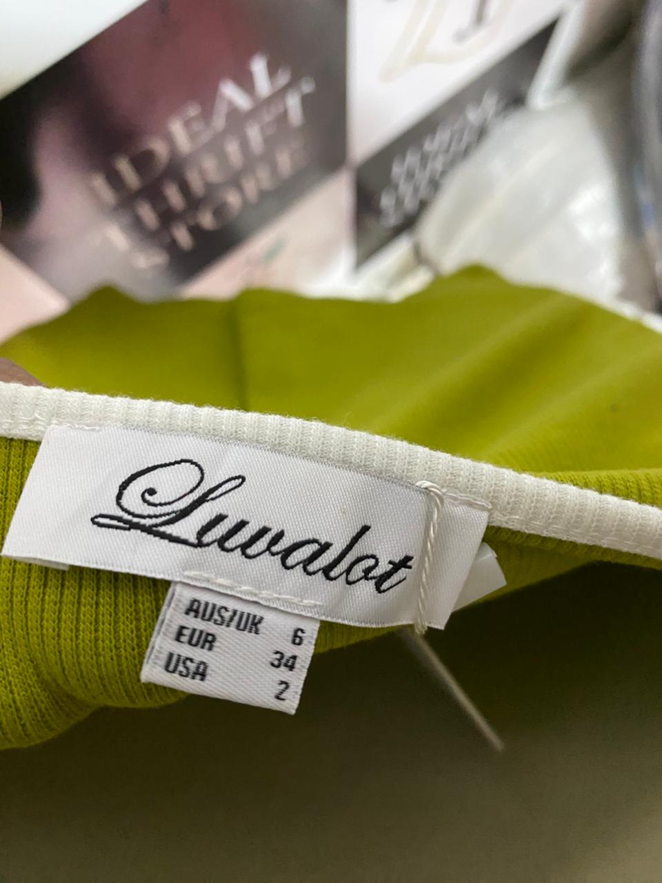 LUVALOT |S| BUST 15| B41| LIME GREEN CRISS-CROSS WAIST CUT-OUT BODYCON MINI DRESS