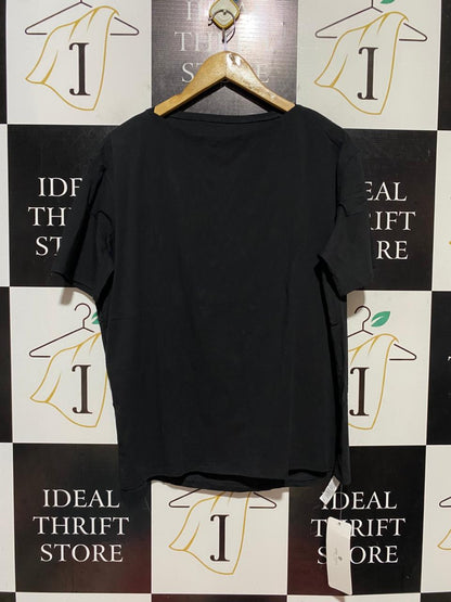 CRZ YOGA |M| BUST 25| B41| PREMIUM CLASSIC BLACK OVERSIZED T-SHIRT