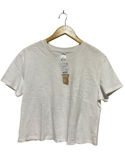 ANKO |L| BUST 20| B42| CLASSIC WHITE SHORT SLEEVE CROP T-SHIRT