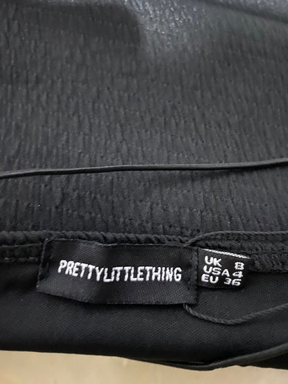 PRETTYLITTLE THING |M| BUST 16| B42| BLACK COWL NECK RUCHED SPAGHETTI STRAP MAXI DRESS