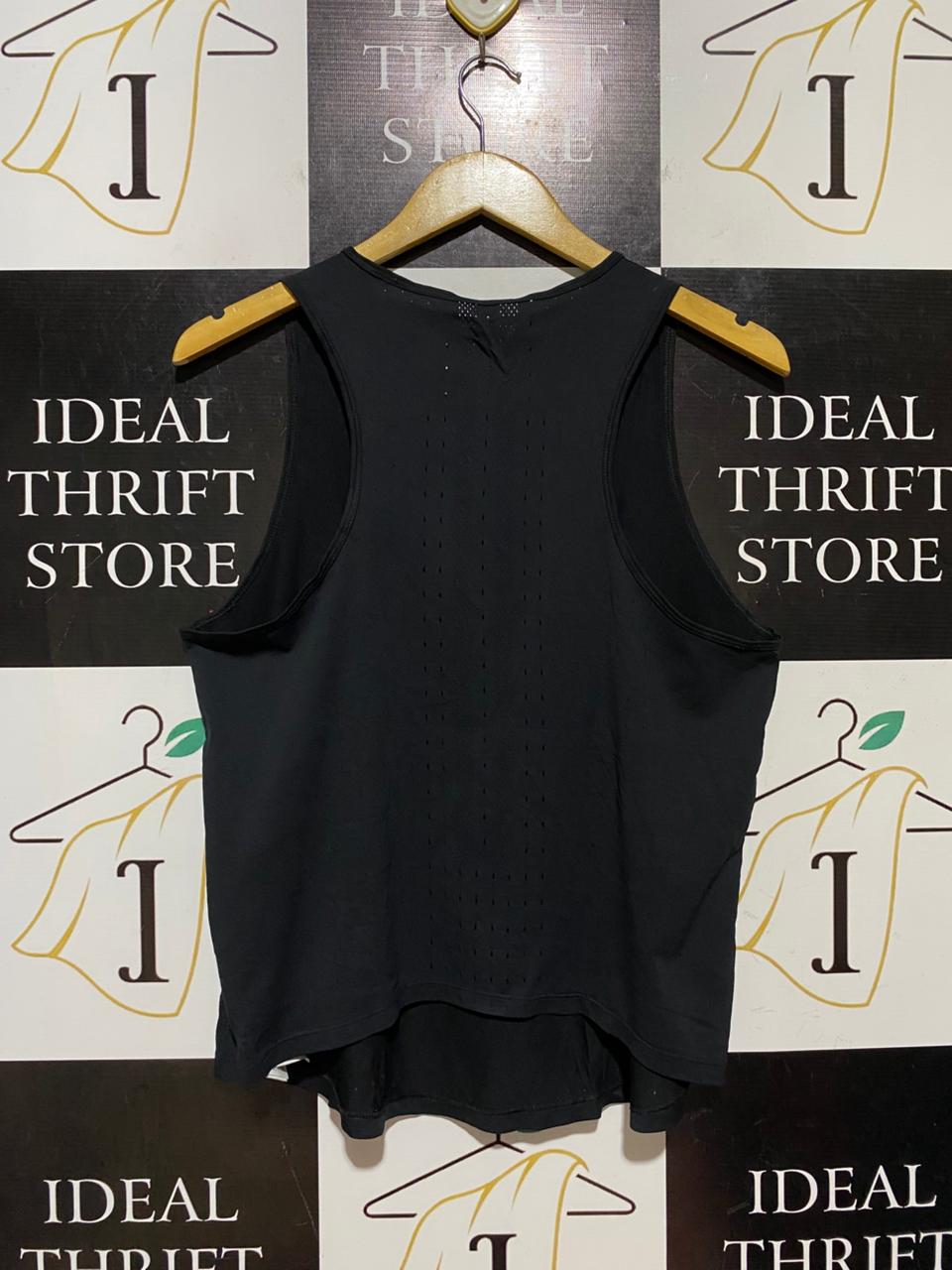 NIKE |L| BUST 18| B42| BLACK RUNNING TANK TOP SINGLET