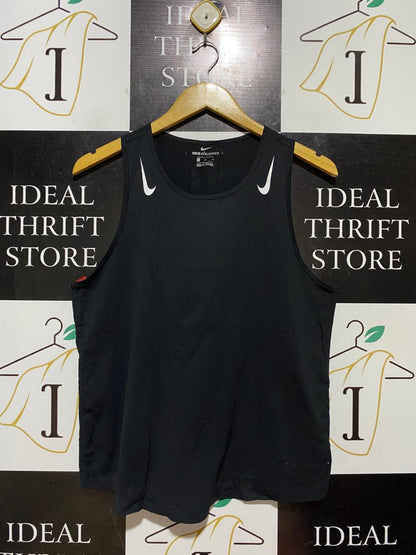 NIKE |L| BUST 18| B42| BLACK RUNNING TANK TOP SINGLET