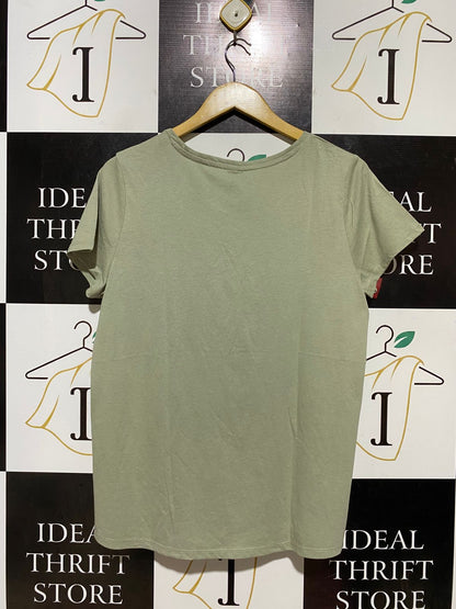 ANKO |L| BUST 20| B41| SAGE GREEN 'FALALA GALAH' AUSTRALIAN BIRDS GRAPHIC T-SHIRT